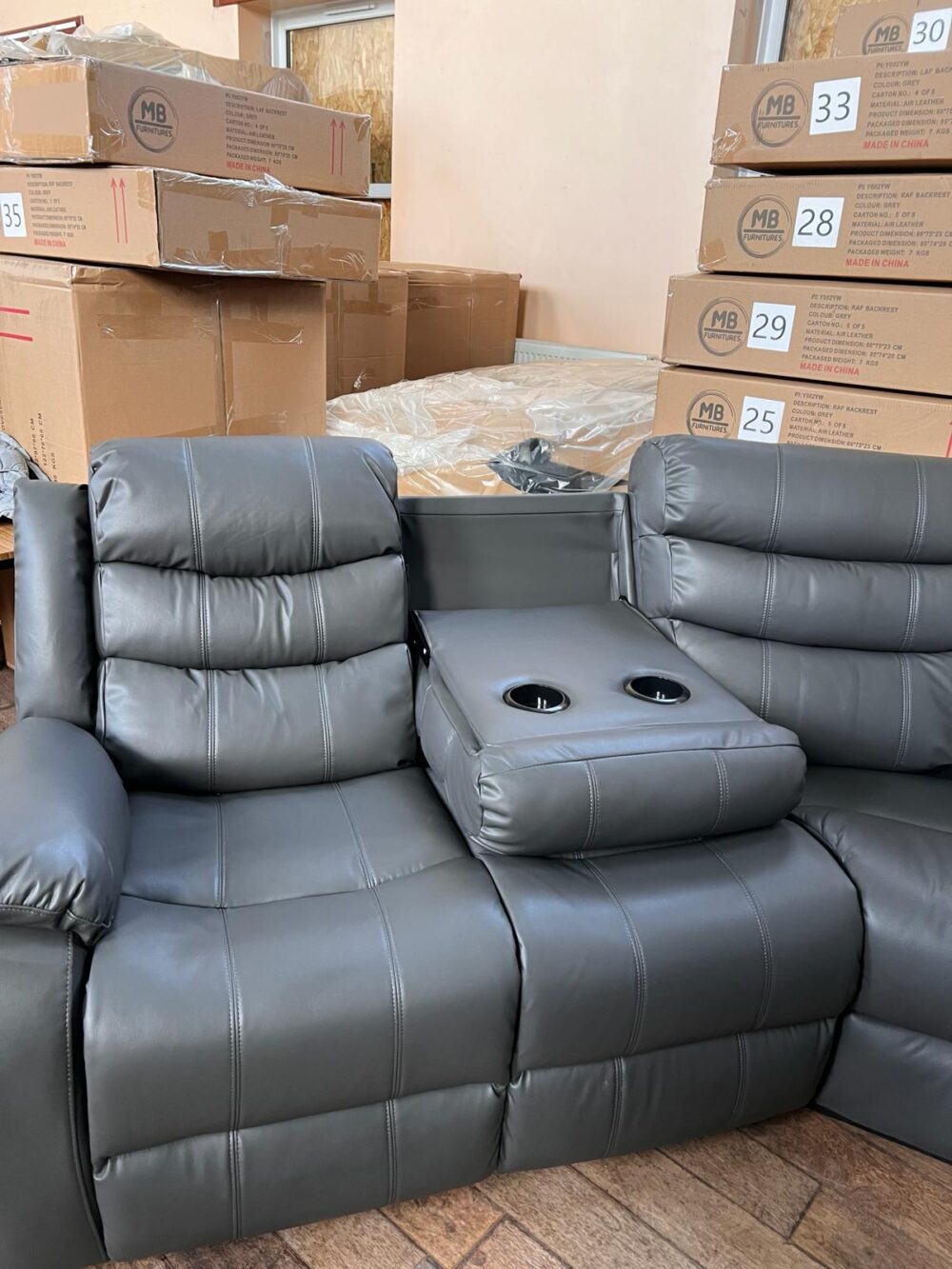 Grey Corner Sofa - Image 6