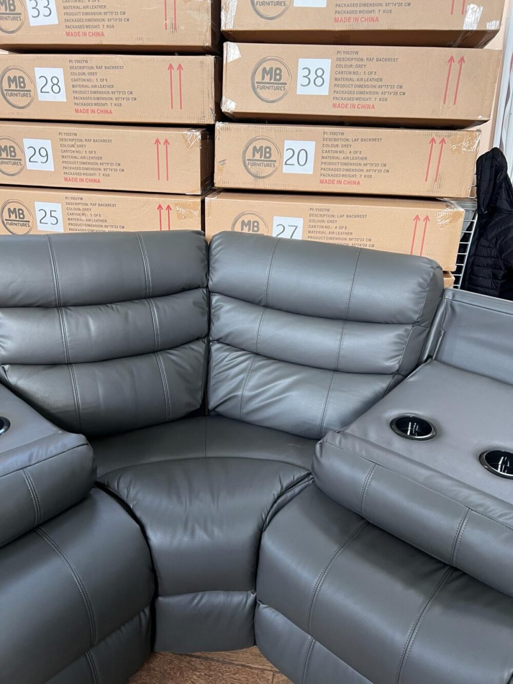 Grey Corner Sofa - Image 5