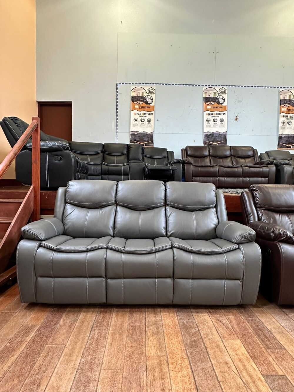 Premium Air Leather Corner Shape Madrid Recliners - Image 7